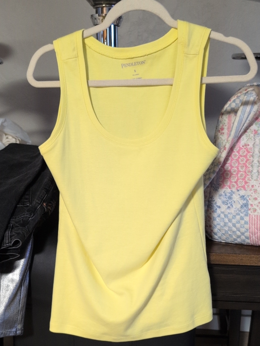 Pendleton Bright Yellow Scoop Neck Tank Top